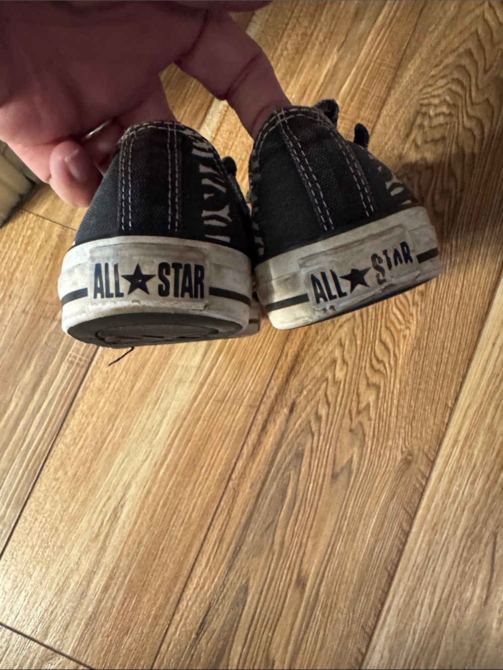 Converse Black Sneakers with White Zebra Accent - Picture 3 of 6